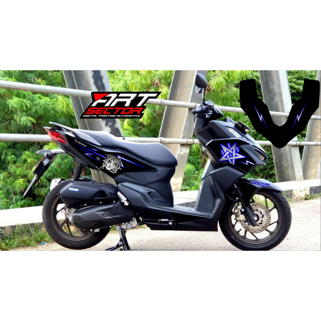 STICKER STRIPING TRANSPARAN VARIO 160 MEDUSA