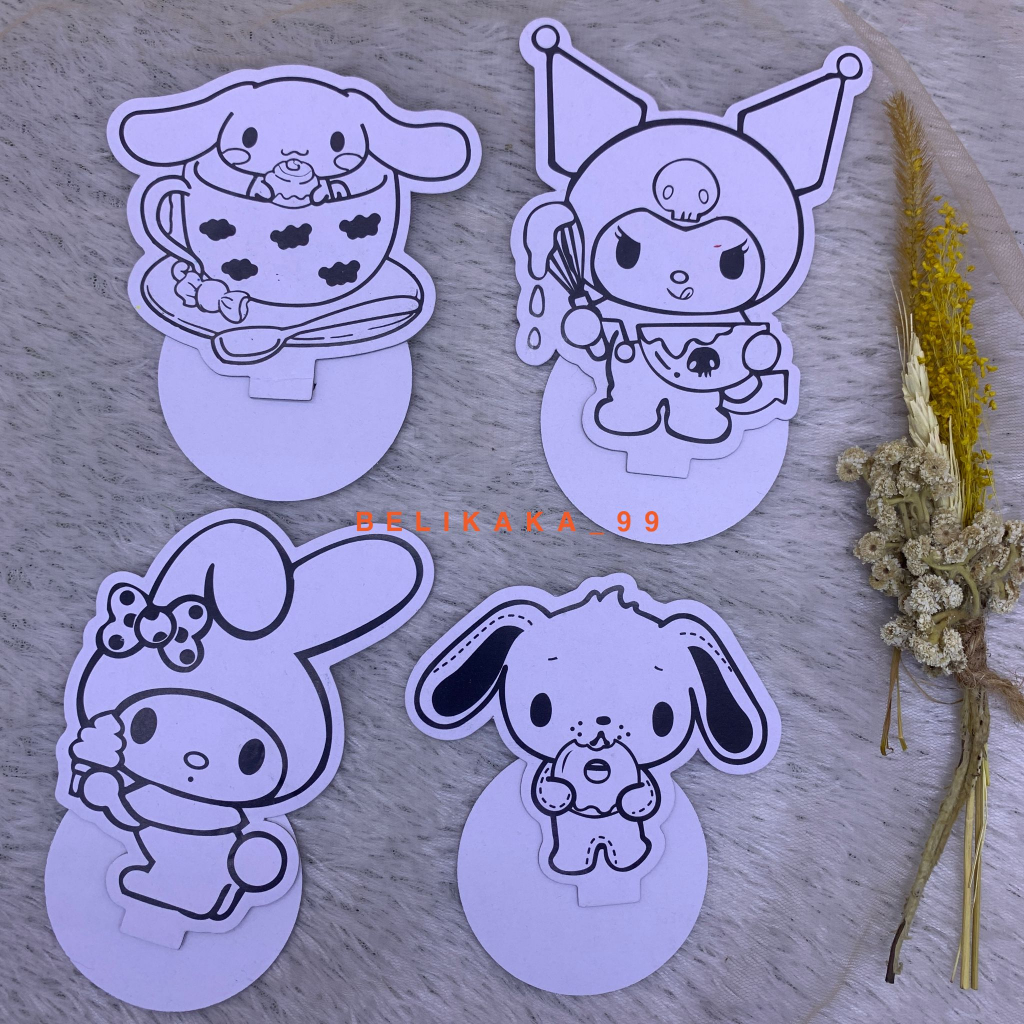 (24 SET) MAINAN DIY BELAJAR MELUKIS GAMBAR CAT AIR ANAK MOTIF SANRIO / MAINAN EDUKASI ANAK MEWARNAI DENGAN CAT AIR / DIY PAINTING KIDS / WATERCOLOR PAINTING