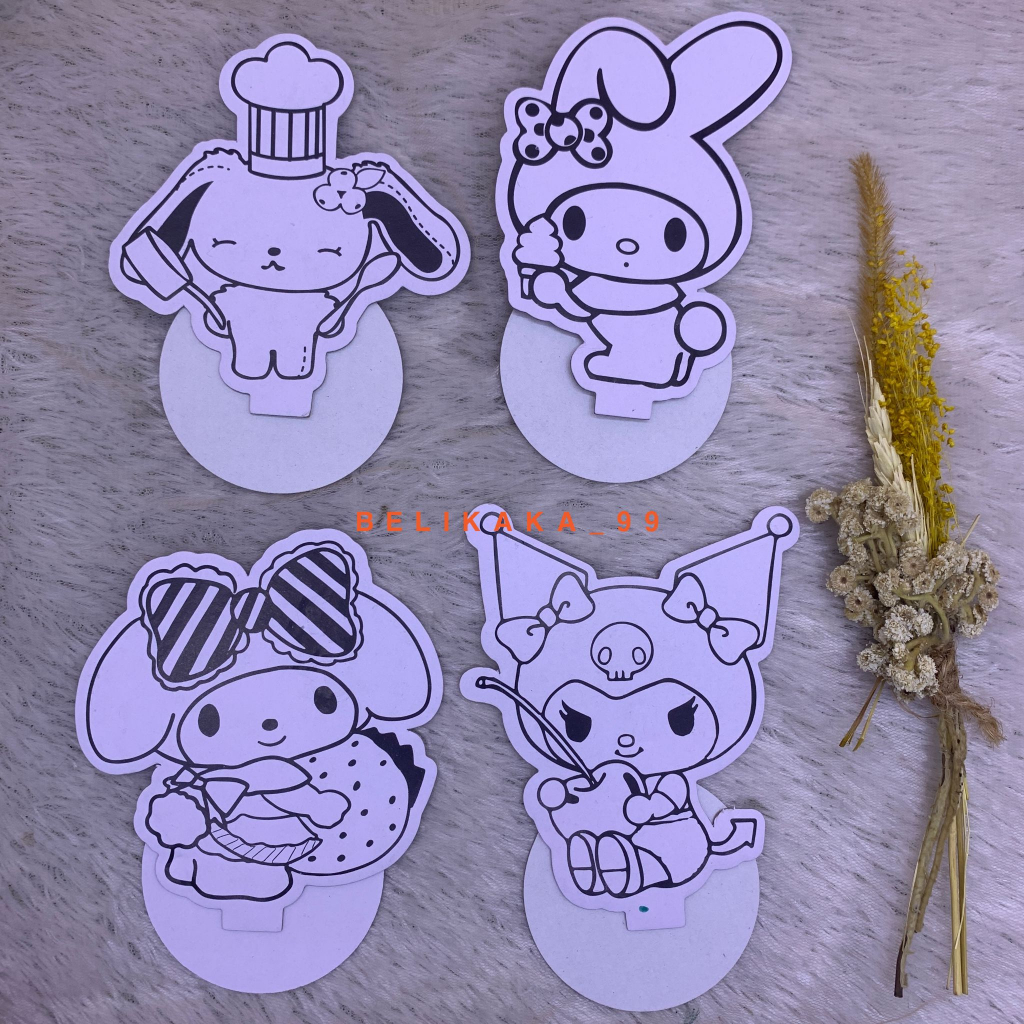 (24 SET) MAINAN DIY BELAJAR MELUKIS GAMBAR CAT AIR ANAK MOTIF SANRIO / MAINAN EDUKASI ANAK MEWARNAI DENGAN CAT AIR / DIY PAINTING KIDS / WATERCOLOR PAINTING