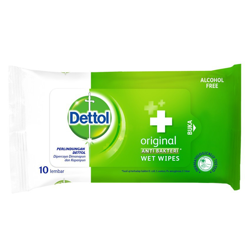 Dettol Wet Wipes Lembut Anti Bakteri Tissue Basah Membersihkan Tangan