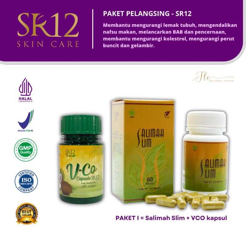Salimah Slim SR12 & VCO SR12 | pelangsing tubuh | pelangsing alami untuk berat badan berlebih | VCO 