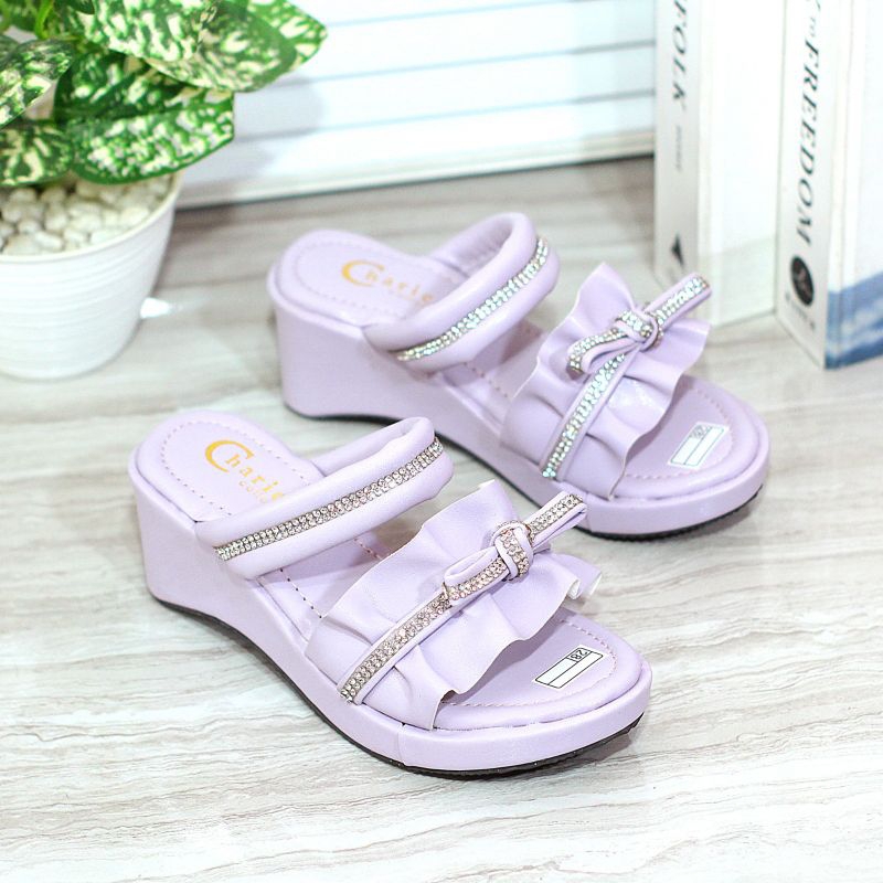 Sandal Wedges Pesta Anak Perempuan 5CM Glossy Marcela