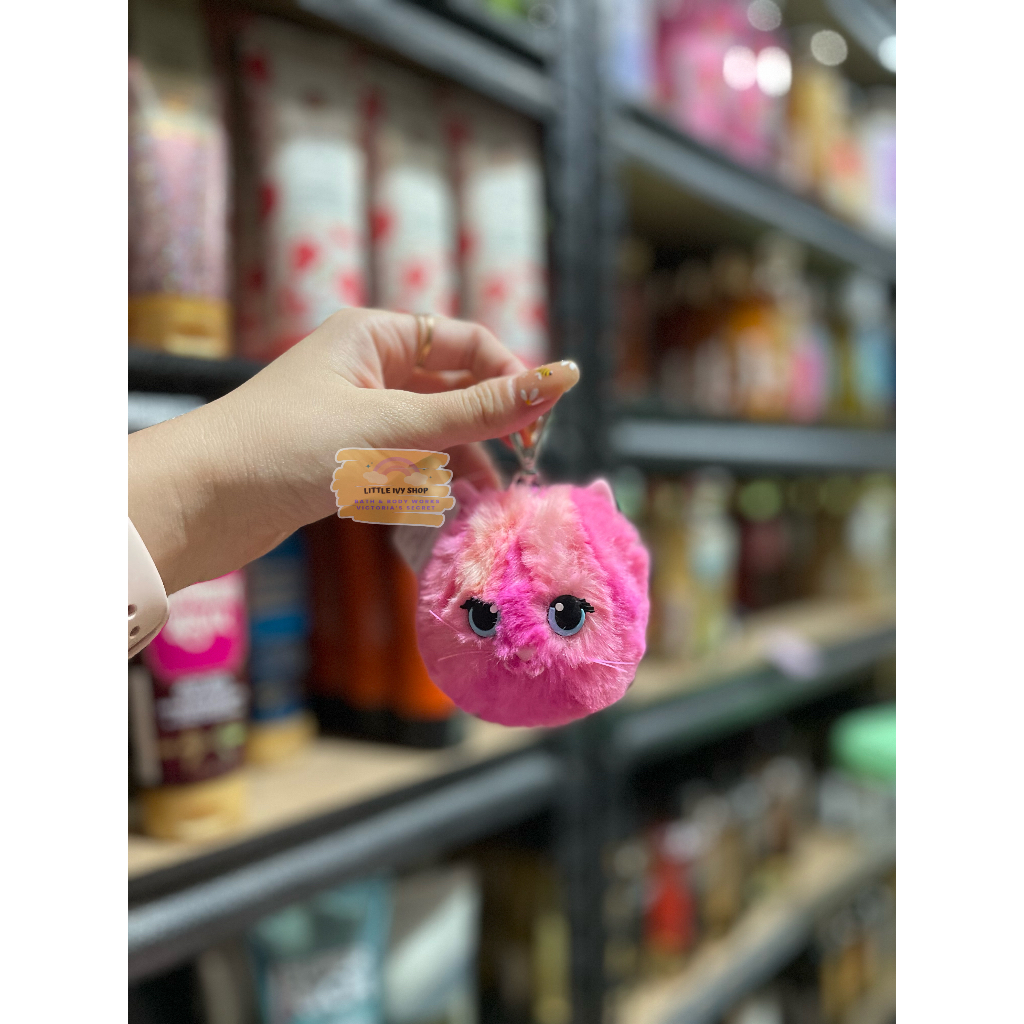 BATH & BODY WORKS BBW PINK KITTY CAT POM POCKETBAC POCKET BAC HOLDER