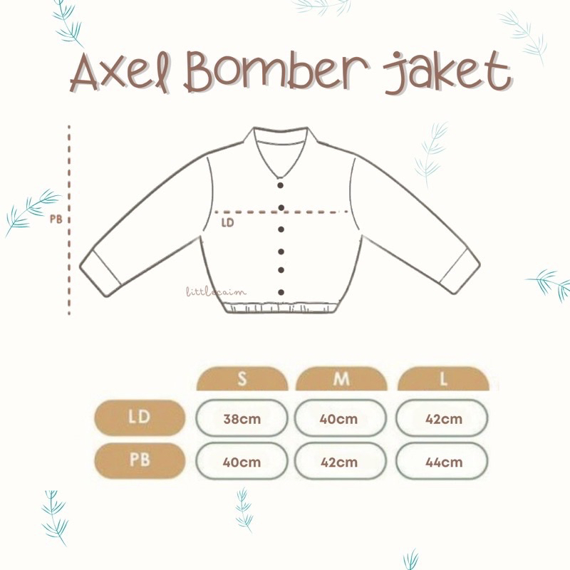 LITTLECAIM - AXEL BOMBER ( jaket anak unisex)