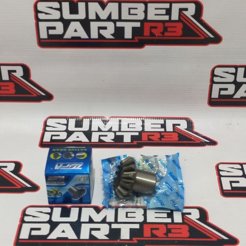 gear gir pinion gearbox viar bit 13T gigi nanas girbok gear box 17mm - sparepart motor roda tiga - v