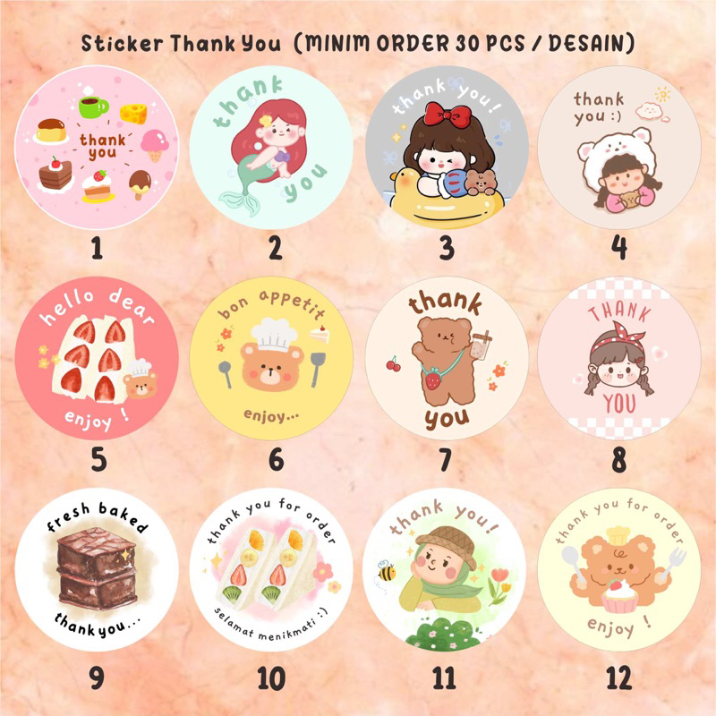 

STICKER THANKYOU THANK YOU OLSHOP PACKAGING 016