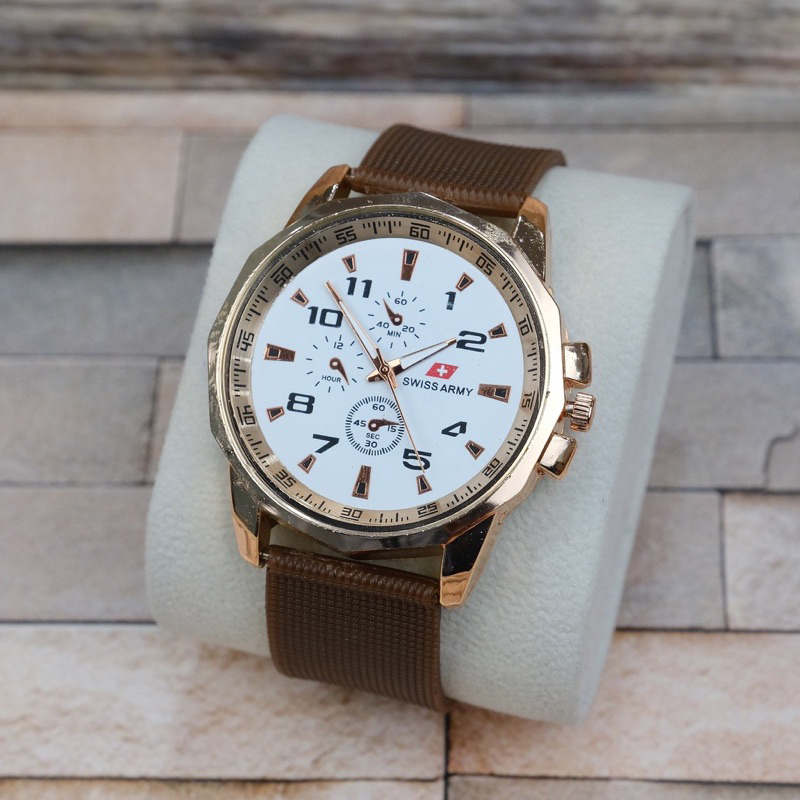 Jam Tangan Pria SA Analog Strap Karet