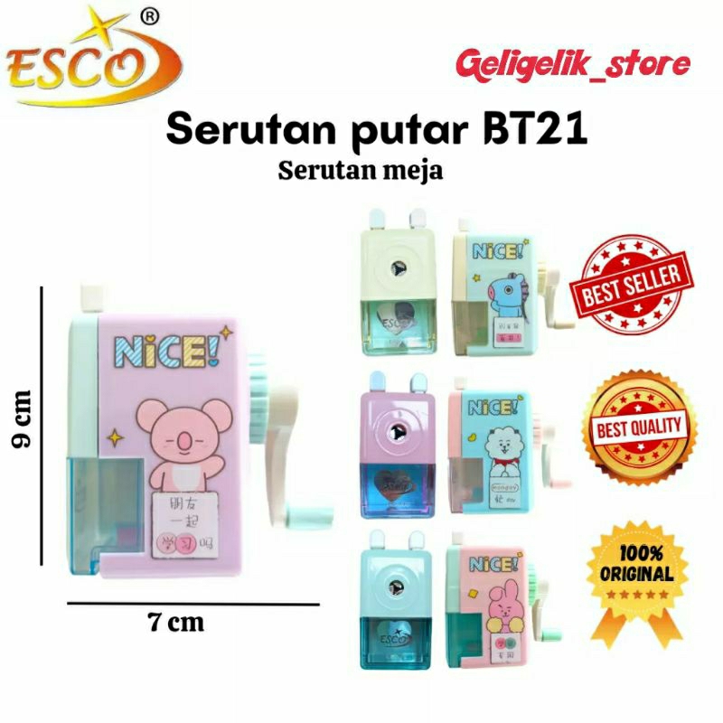 

Nice Rotary Sharpener / Rautan Putar Pensil Fancy / Serutan Meja Putar