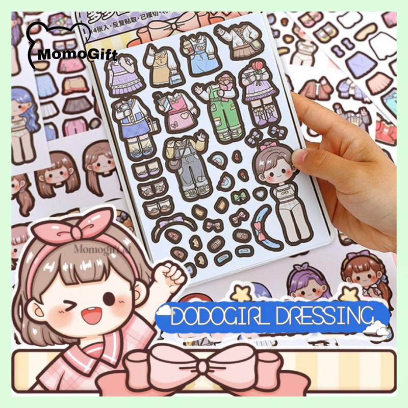 

Stiker Pack DIY Dress Up Pakaian Lucu Dengan Kertas Tema Taman Edisi Dodogirl TLD109