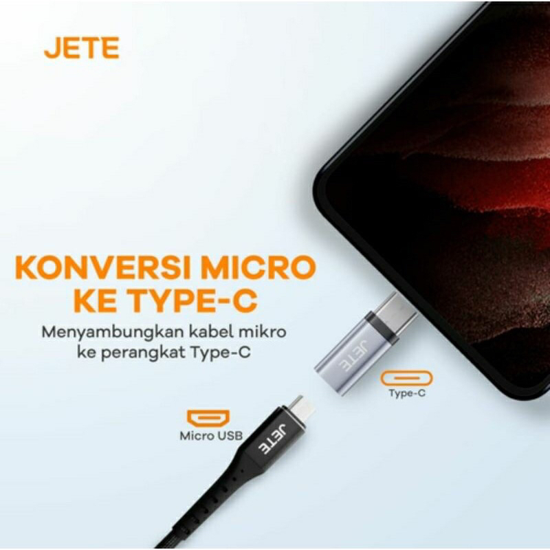 JETE OTG Adaptor Micro Usb To Type C Adapter Konvetor Micro To TypeC