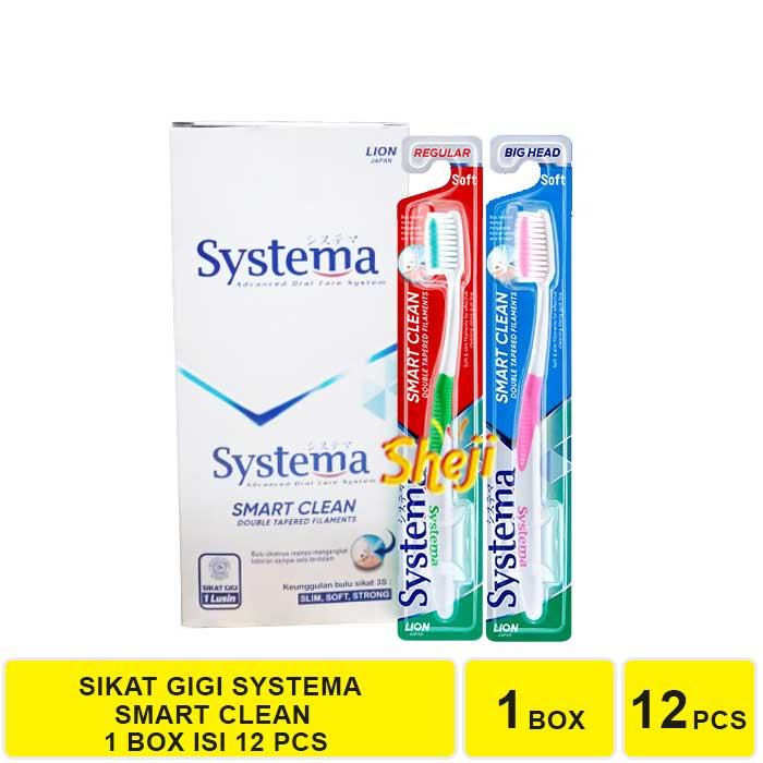 1 BOX ISI 12 PCS SIKAT GIGI SYSTEMA SMART CLEAN