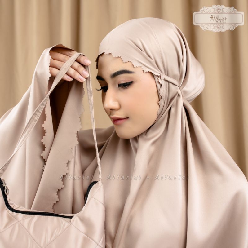 Mukena Dewasa Travelling KIRANA Lasercut Resleting Premium