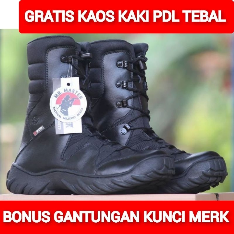 SEPATU PDL MR MASTER BAHAN KULIT SAPI ASLI SEPATU PDL DINAS LAPANGAN UNTUK TNI POLRI SECURITY SATPAM