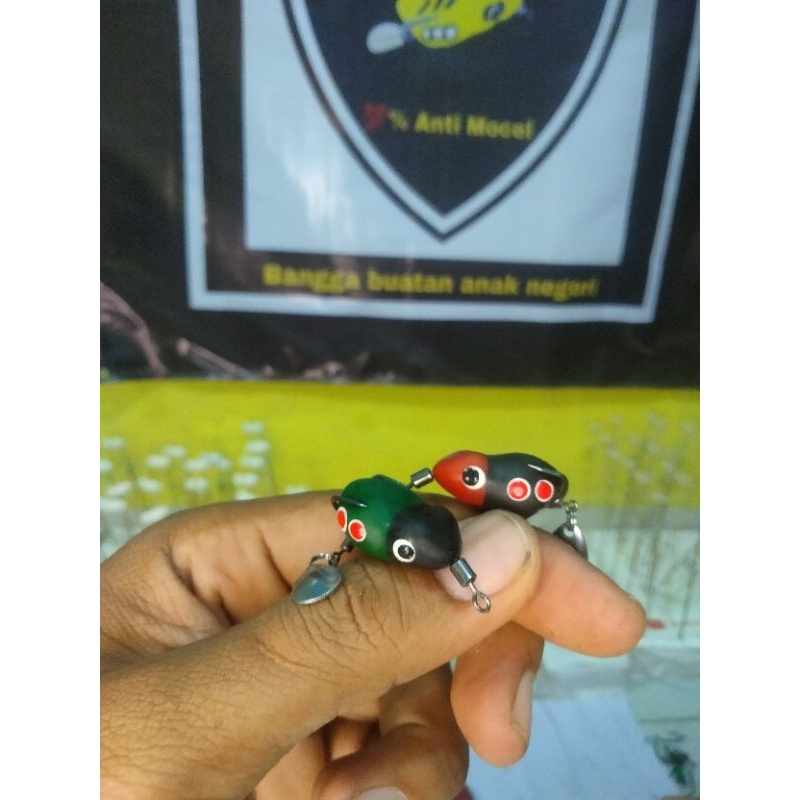 Soft frog 2,5 cm Chiby pala item (Black head) KILLER 'Pangeran soft frog