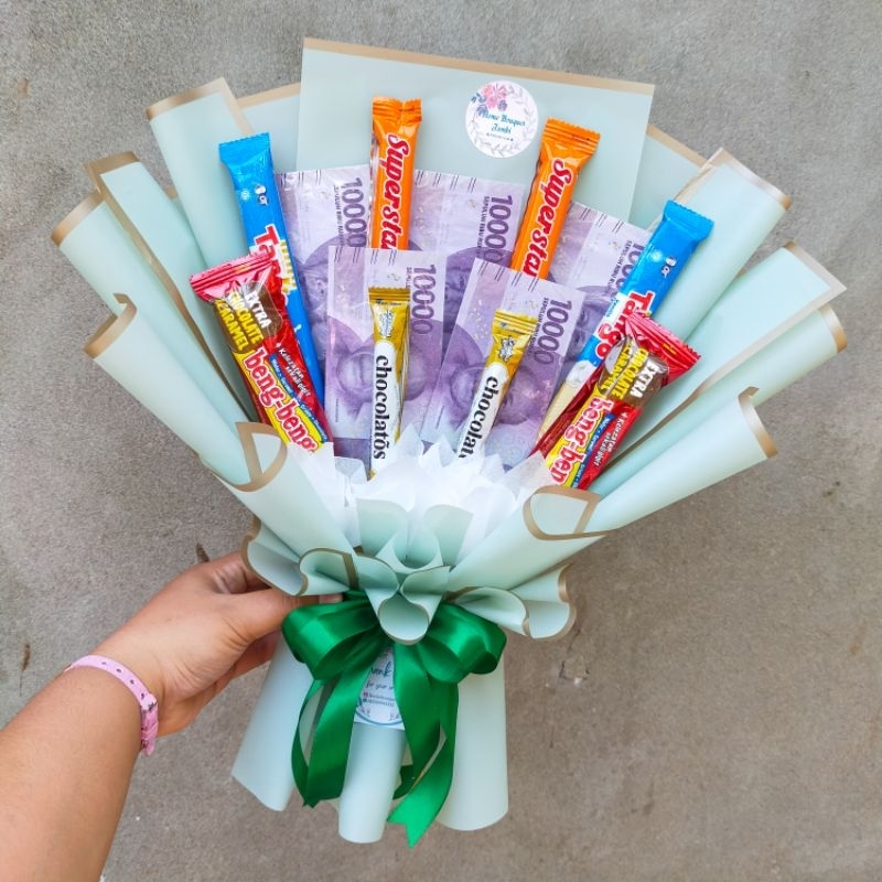 

[FREE PACKING] buket uang mix snack / buket snack / money bouquet / bucket / bucket uang