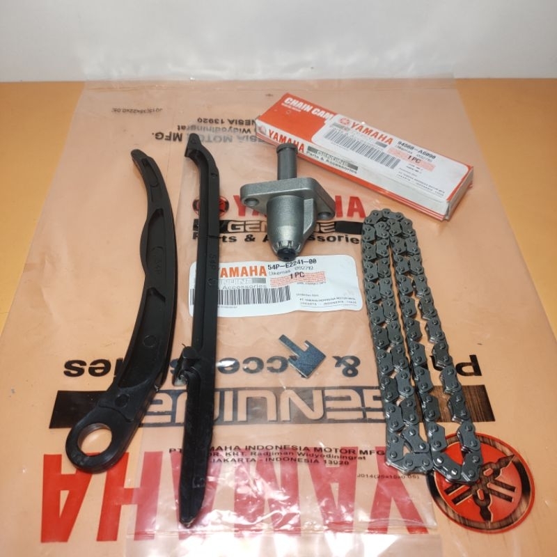 paket rantai keteng Mio j+lidah tensioner+tonjokan keteng Yamaha Mio j soul GT 115 X-Ride 115 Fino 1