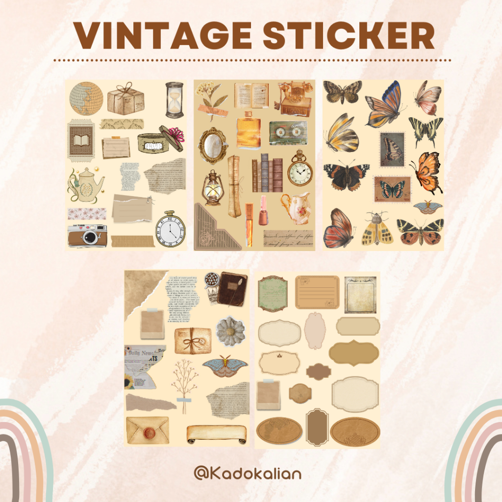 STICKER VINTAGE AESTHETIC MOMO THANK YOU PANTONE LABEL | TUMBLR CASE  JOURNAL BUKU AESTHETIC