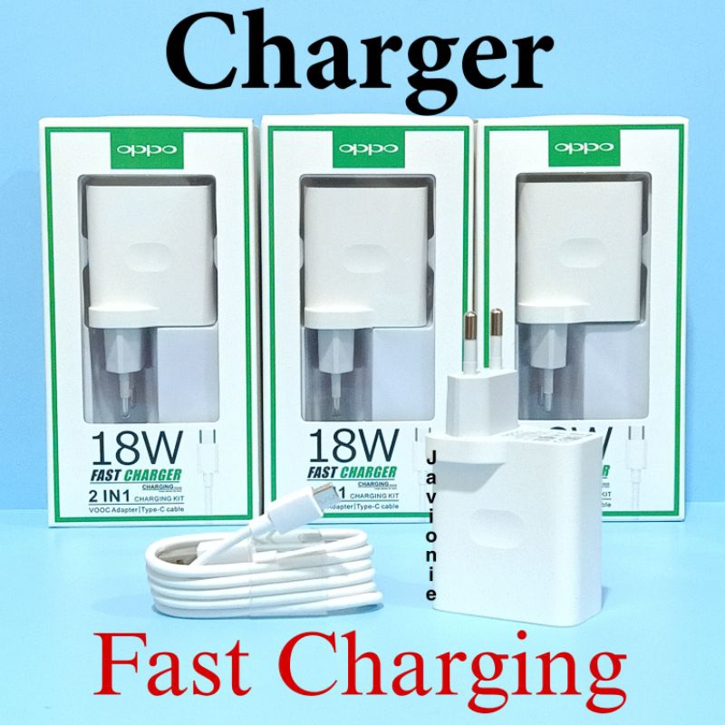 Charger Casan Cas OPPO A33 A53 18W Original 100% Fast Charging TYPE C