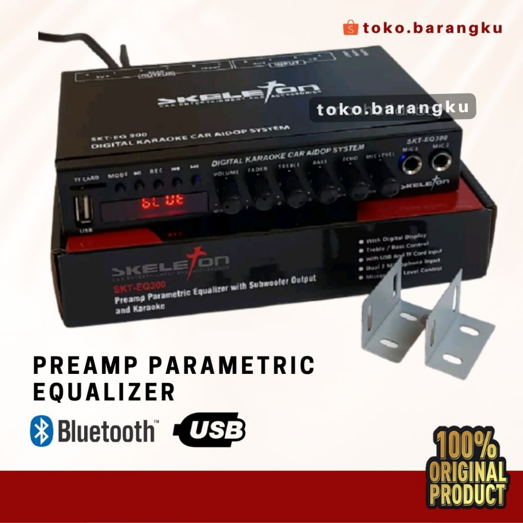 BLUETOOTH Preamp Parametric Equalizer Karaoke Mobil Skeleton Bluetooth TF card / USB