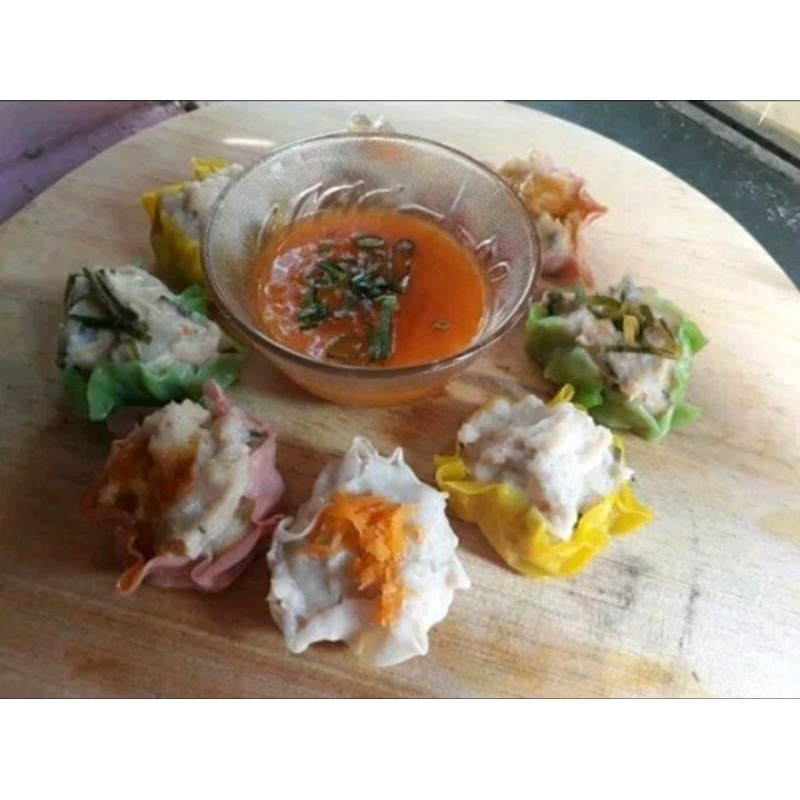 Kulit dimsum/pangsit bulat/gyoza/siomay tipis haalal isi 60 D 7.5 cm super nano //gyoza //mandu// siomay enak lezat