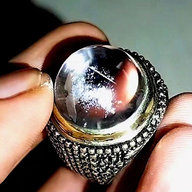 batu akik kecubung kristal serat es