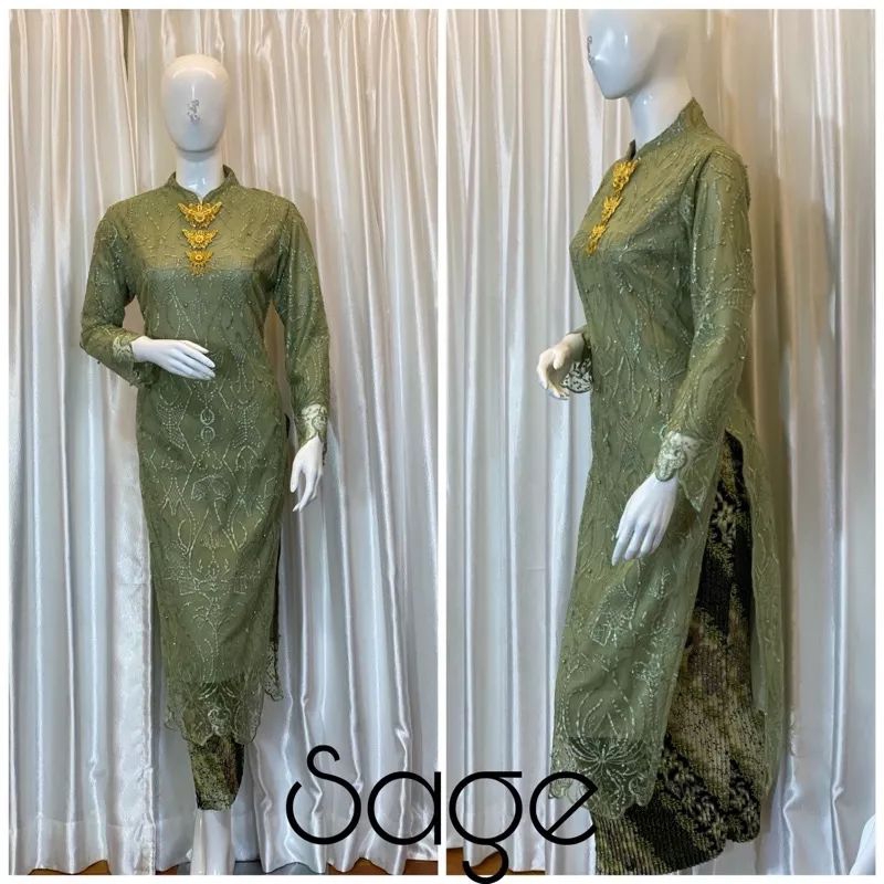 ORIGINAL KEBAYA TUNIK VETNAM BAHAN TILLE BORDIR TERLARIS//SETELAN KEBAYA MODERN//SERAGAMAN//KONDANGAN