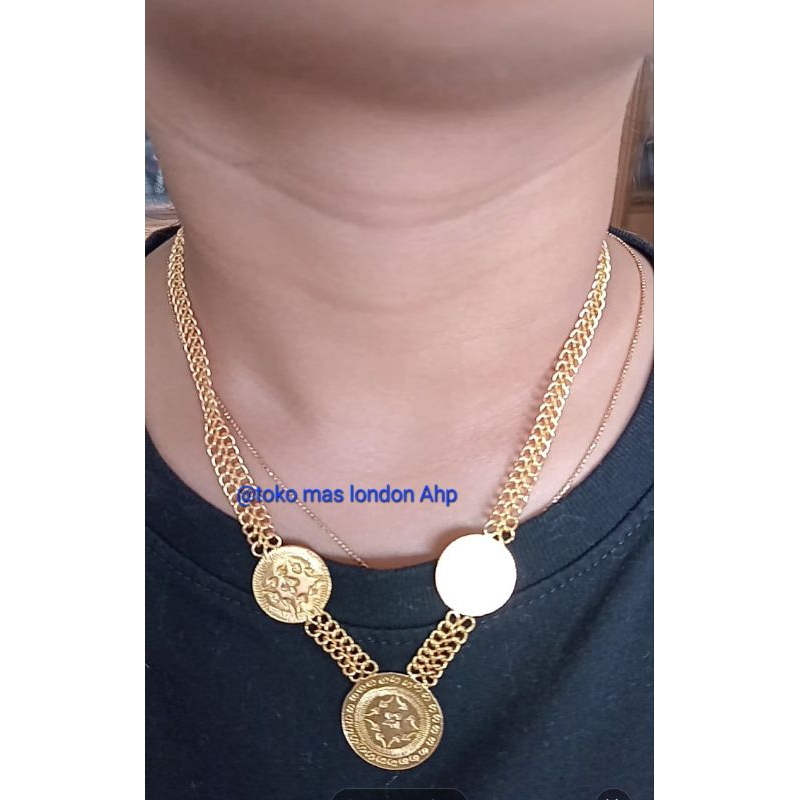 LM 24K. Kalung Mas London Kadar 999,9%.