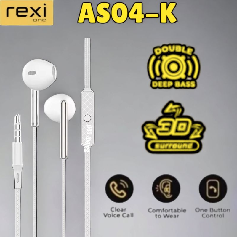 Headset Rexi AS04-K Double Bass 3D Surround Original Garansi Resmi