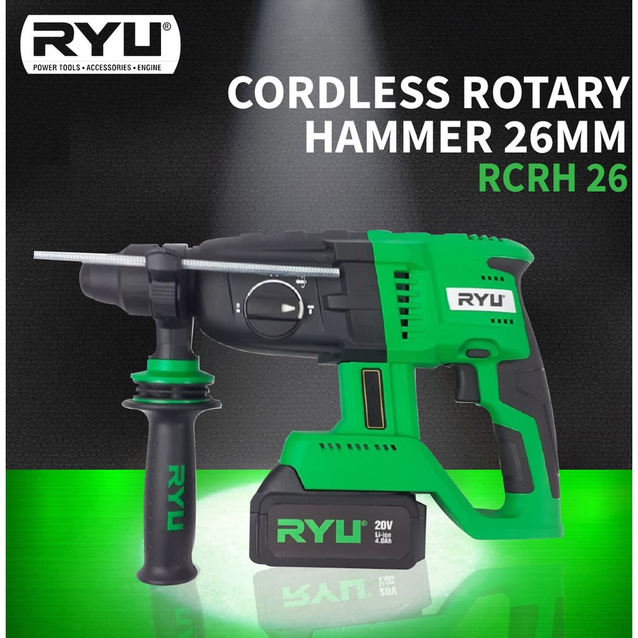 Cordless Rotary Hammer RYU RCRH26 Bor Bobok batre