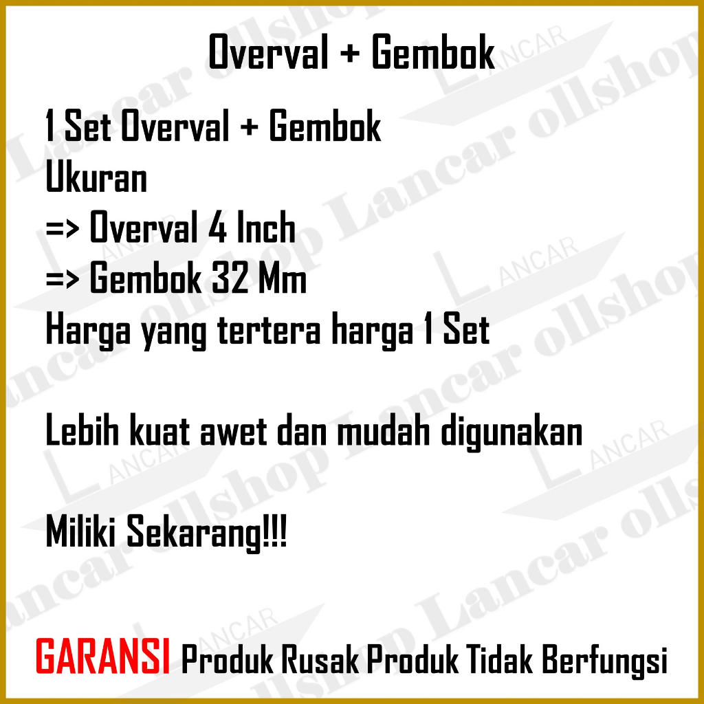 1 Set Gembok Cat Kuning 32mm + Overval/ Gembok Kecil / Gembok Laci + Overfal 4 Inch