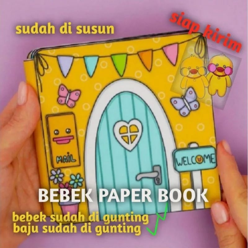 Paper Duck Bebek Viral Mainan Kertas Edukatif Paper Doll Quite Book