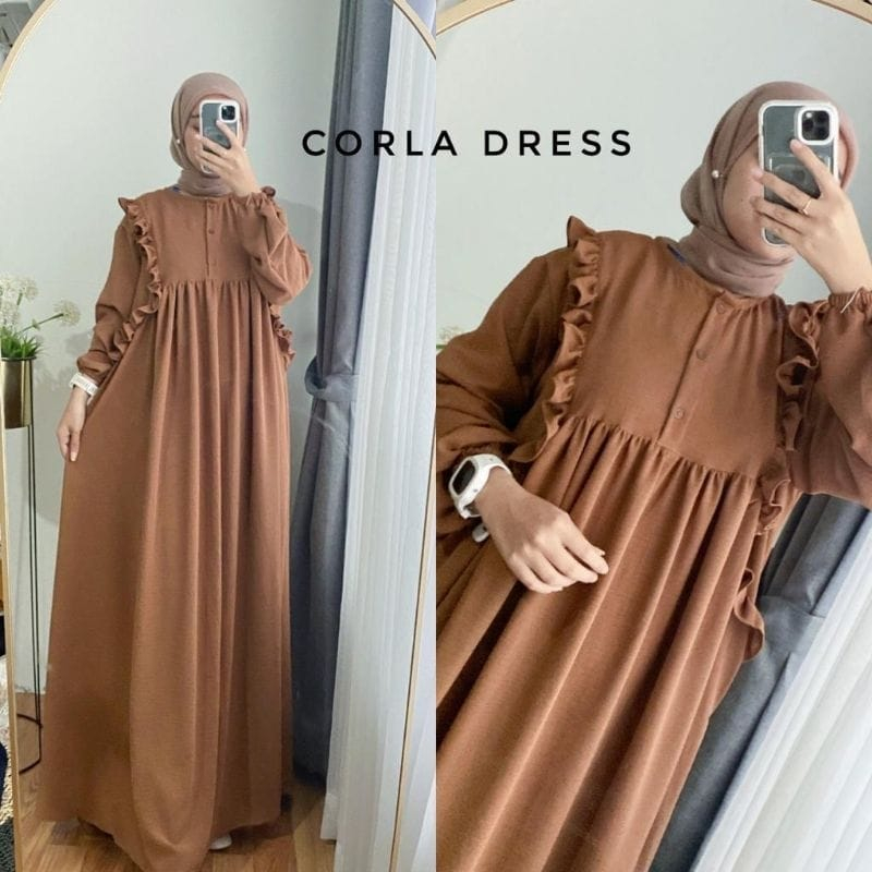 CORLA DRESS ( SR 0011 ) DRESS CRINGKLE  KEKINIAN / DRESS CRINCKLE AIRFLOW