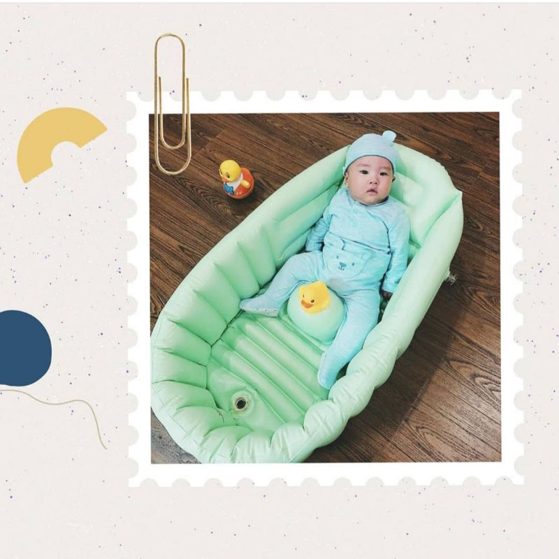 RICHELL Soft Baby Bath L Inflatable Baby Bath Tub Bak Mandi Bayi