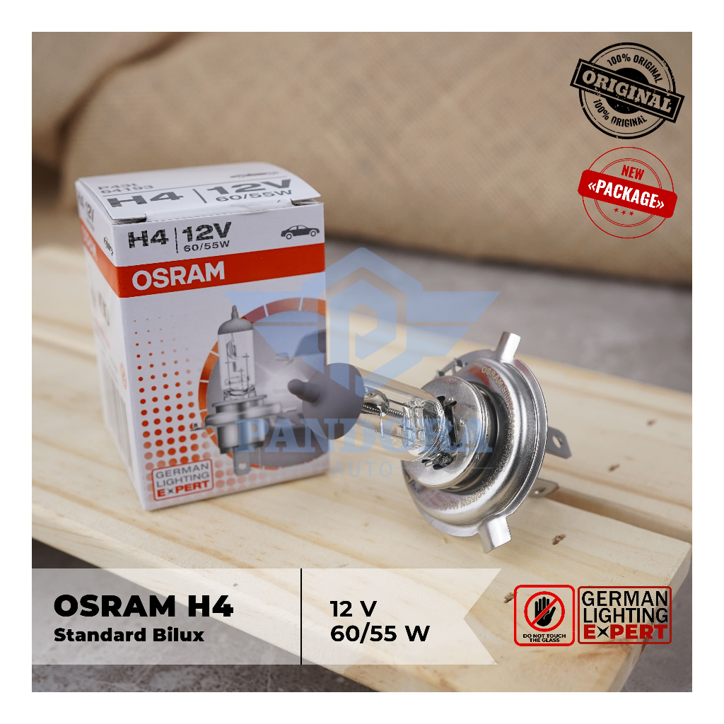 BOHLAM LAMPU HEADLAMP MOBIL OSRAM H4 12V 60/55 WATT ORIGINAL