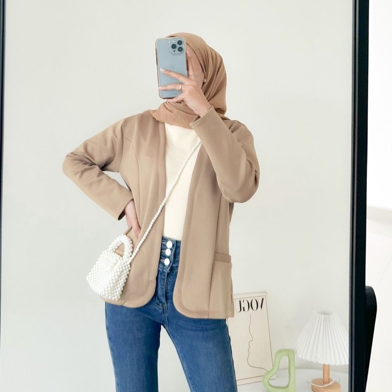 NABILA BLAZER SCUBA POLOS | BLAZER WANITA | OUTER SCUBA