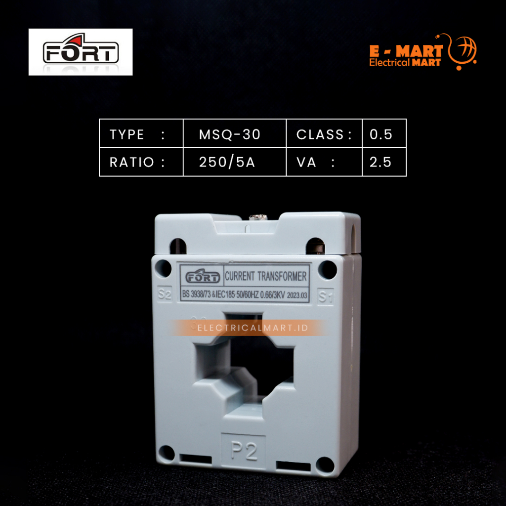 FORT CT Current Transformer 250/5 MSQ-30 250A