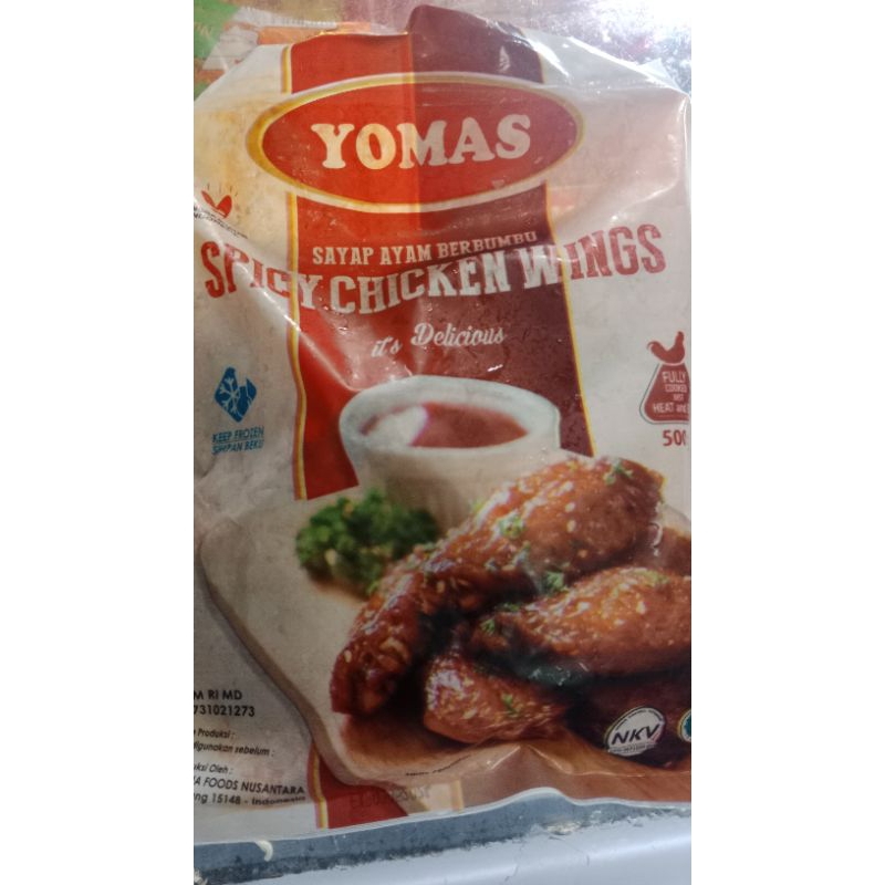 

Yomas Spicy Chicken Wings Sayap Ayam Berbumbu 500gram