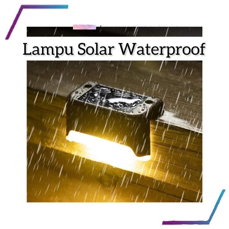 LAMPU LANTAI SOLAR DEK LED KOLAM TAMAN TERAS TANGGA PAGAR DEKORASI HALAMAN WATERPROOF TAHAN AIR DAN PANAS