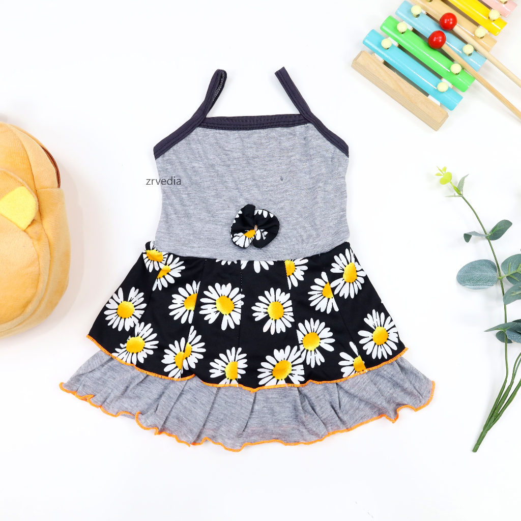 Tanktop  Dress Valerie Uk Bayi 3-12 Bulan / Anak Perempuan Murah Dres Pesta Lucu Adem Kensi