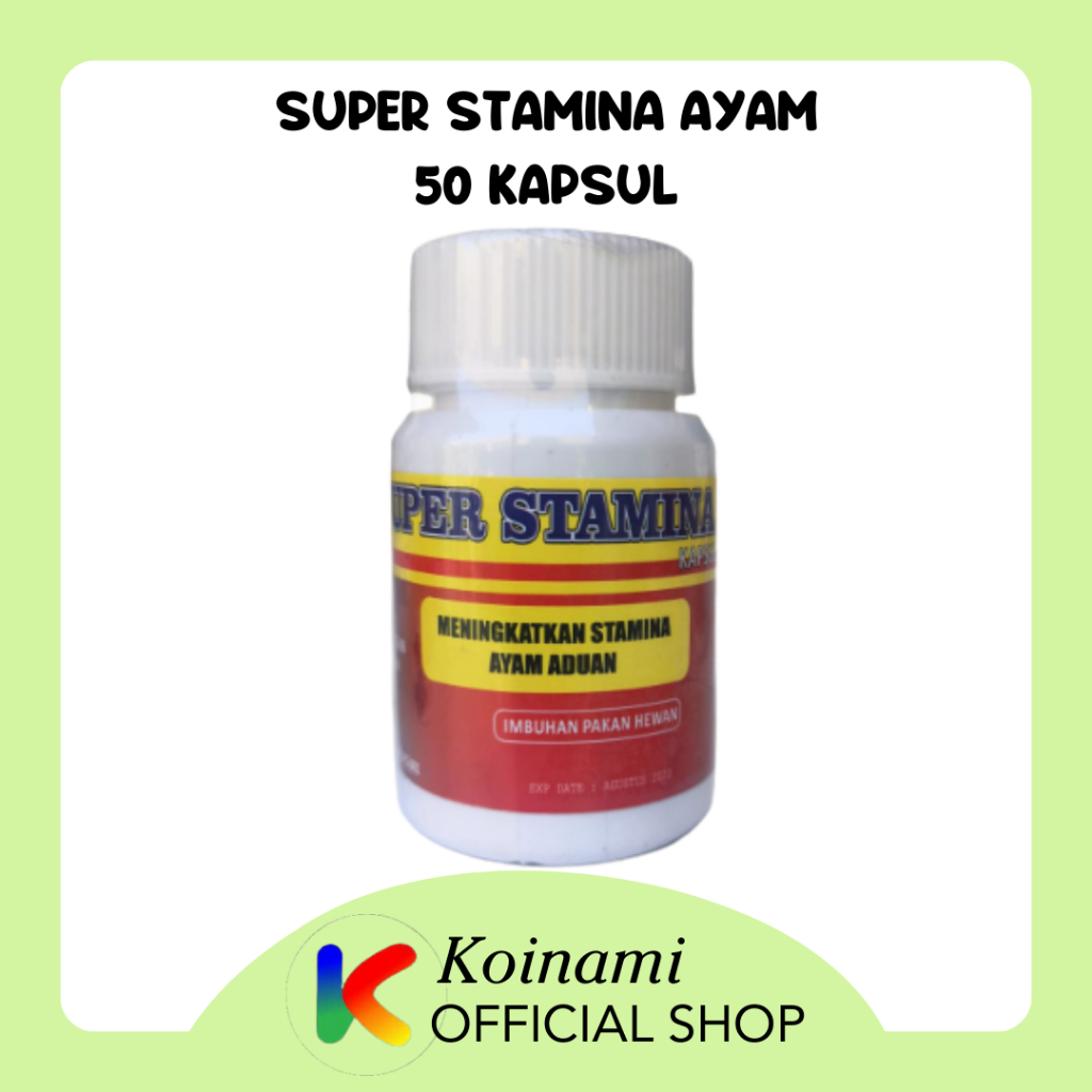 Super Stamina Ayam 50 Kapsul / Stamina Ayam Aduan / Pembentuk Otot Ayam Aduan