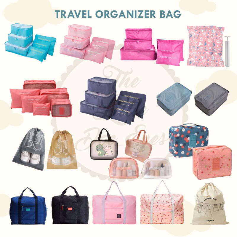 [READY] Travel Bag / Toileries / Cosmetic Bag / Big Waterproof Foldable / Vacuum Storage Bag