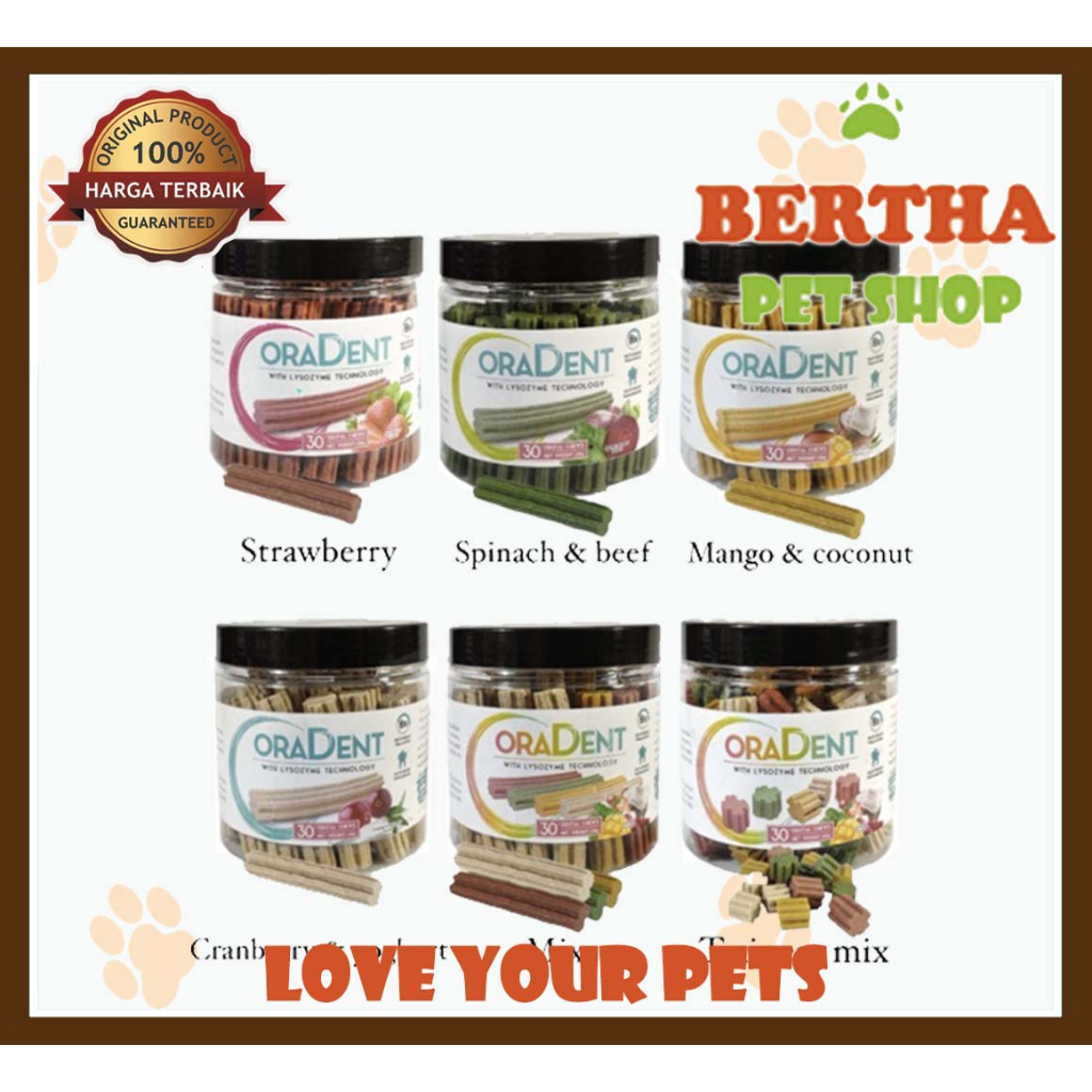 DENTALIGHT ORADENT DENTAL CHEW 230GR - SNACK ANJING