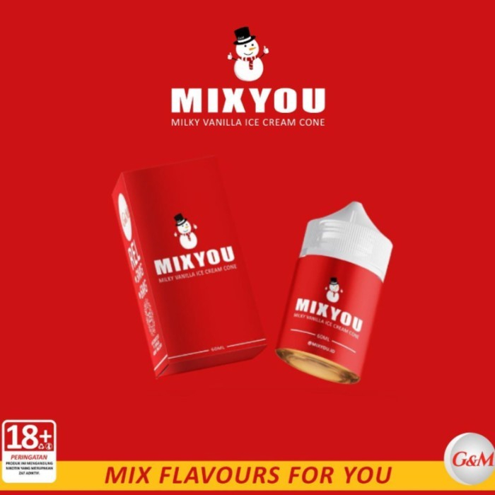 MIX YOU MILKY VANILLA ICE CREAM CONE 60ML BY G&amp;M FREEBASE E-LIQUID