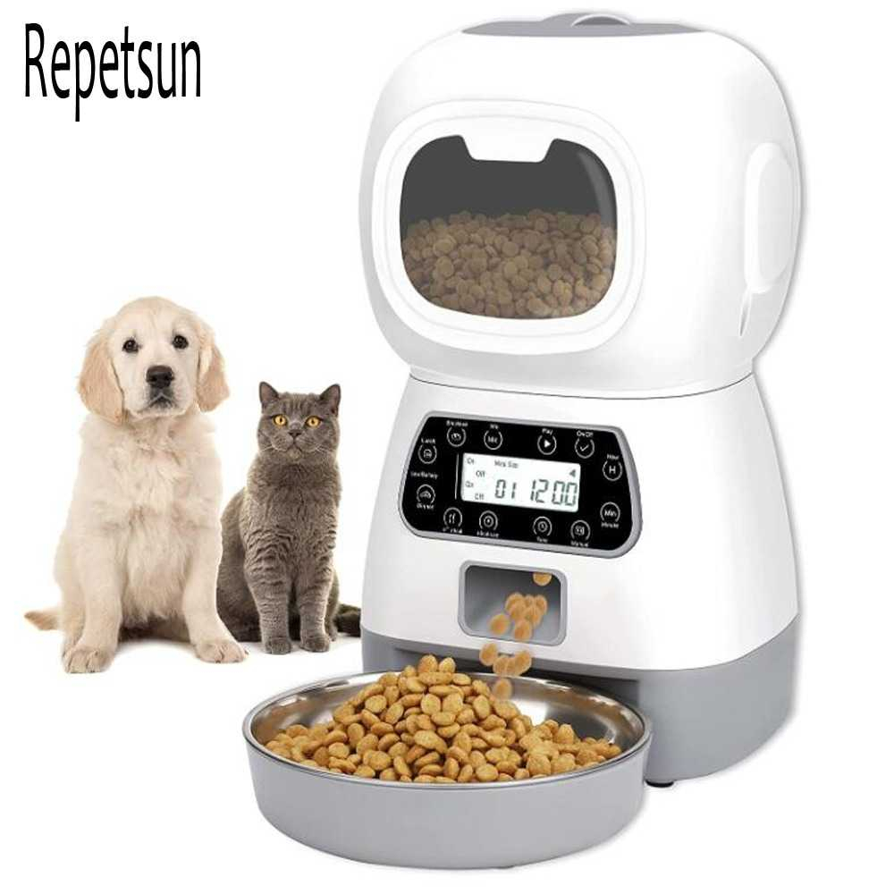 Tempat Makan Hewan Peliharaan Anjing Kucing Otomatis Pet Food Dispenser 3.5L