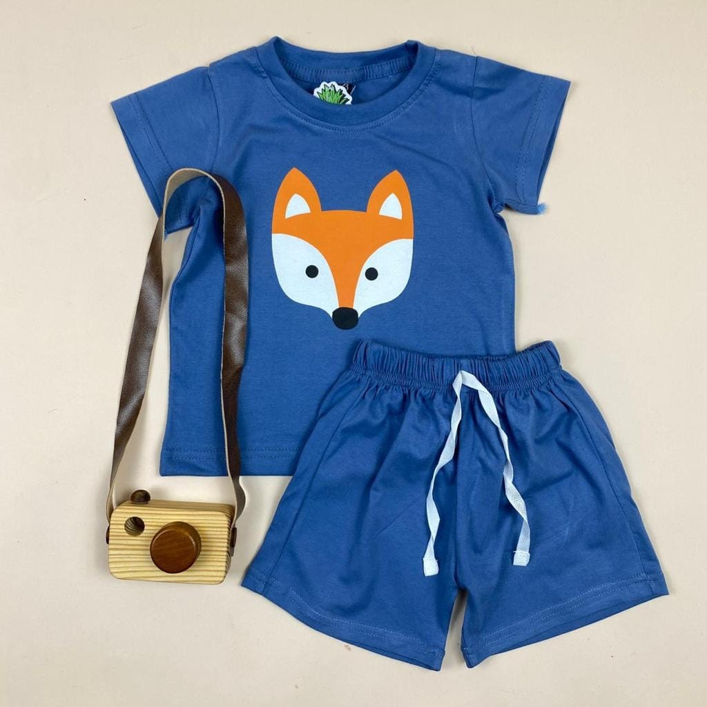 SET BOY TEES EMOT SETELAN UNISEX 6 Bulan -4 Tahun Setelan Baju Anak Pineapple Kids