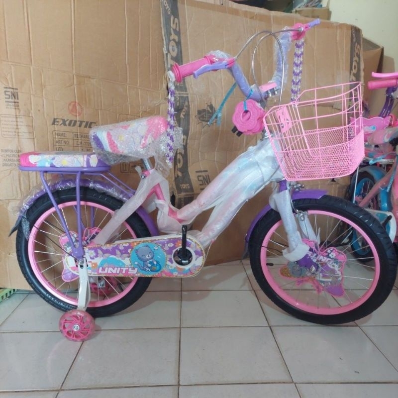 SEPEDA ANAK CEWEK BMX MINI UKURAN 12, 16 &amp; 18 INCH GENIO KIDS ARETHA