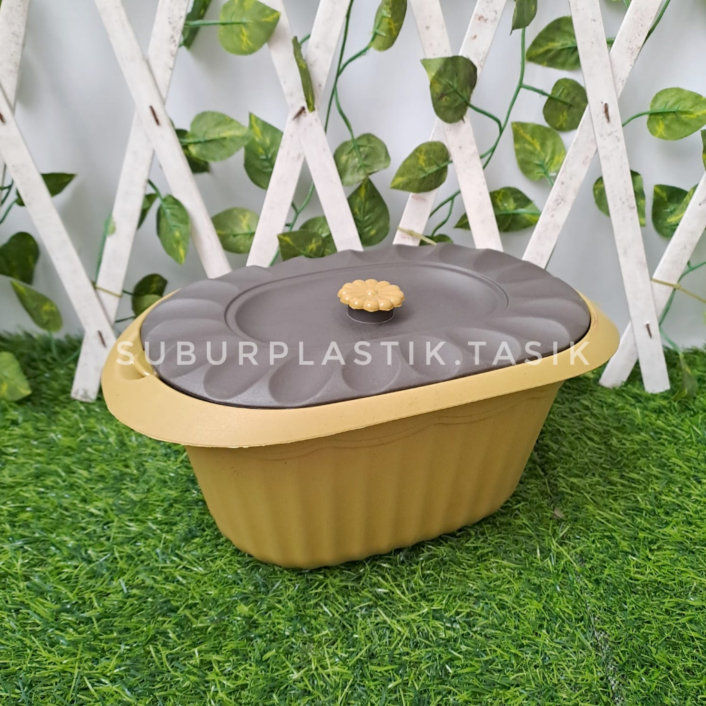 RB Grosir isi 6 Set Basi Susan FREE Centong Wadah Set Prasmanan Tempat Sayur Bakul Nasi Plastik