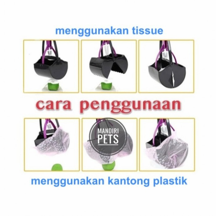 CA287 Jepitan Pup Besar Poop Scoope- Sekop Capitan Kotoran Hewan