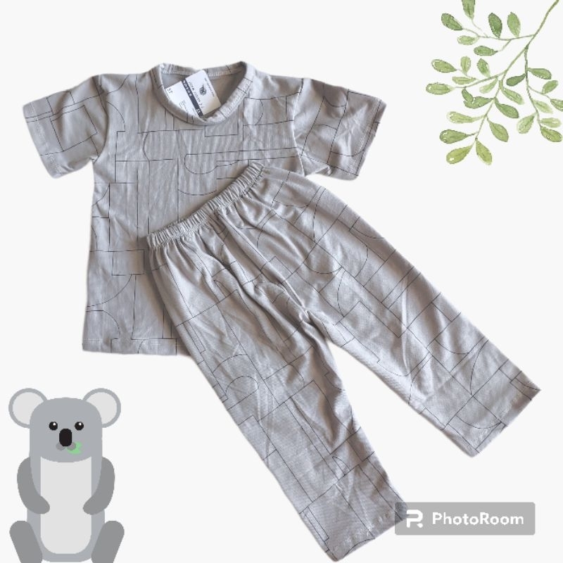 SETELAN BAJU ANAK PEREMPUAN LAKI-LAKI USIA 1-6TAHUN LENGAN PENDEK CELANA PANJANG BAHAN LIBBY VELVET 