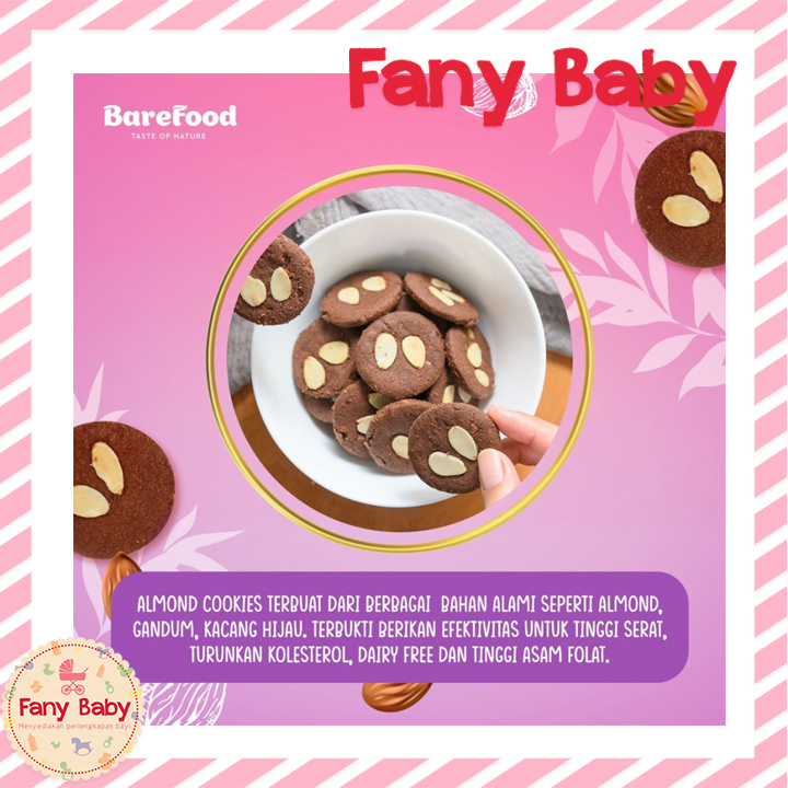 BAREFOOD ALMONA ALMOND COOKIES / COOKIES &amp; CREAM 90GR